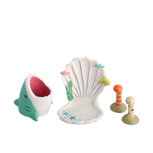 Summer Ocean Series Shark Mouth Conch Shell Table Moray Eel Desktop Home Aquarium Fish Tank Landscaping Decoration Ornaments