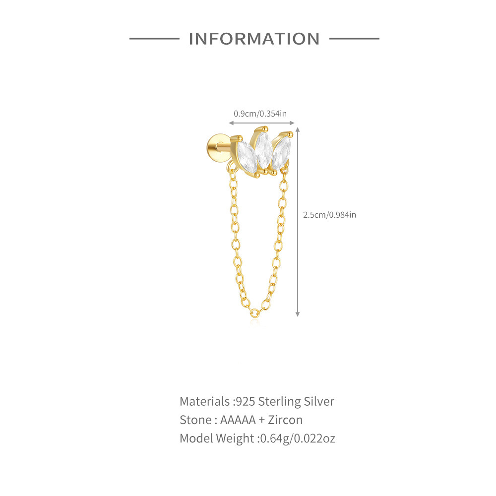 1 Piece 925 Sterling Silver Devil's Eye Star Moon Ear Studs display picture 1