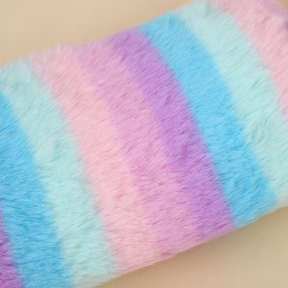 Bolsas de lápiz creativas de color gradiente transfronterizo lindas niñas peludas caja de lápiz de octogón niña corazón estudiante bolsa de almacenamiento simple