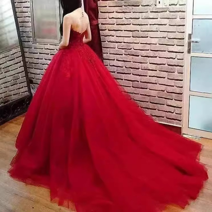 Vestido de noche de reunión anual vino rojo 2026 nuevo vestido de brindis fiesta de cumpleaños anfitrión de la fiesta delgada vestido largo