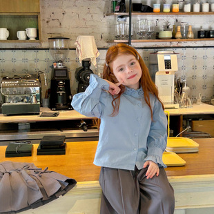 Girls' Sweet Autumn Clothes 2025 New Korean Style Children's Fashionable Baby Girl Long-Sleeved Shirts That Can Be Worn Inside and Outside