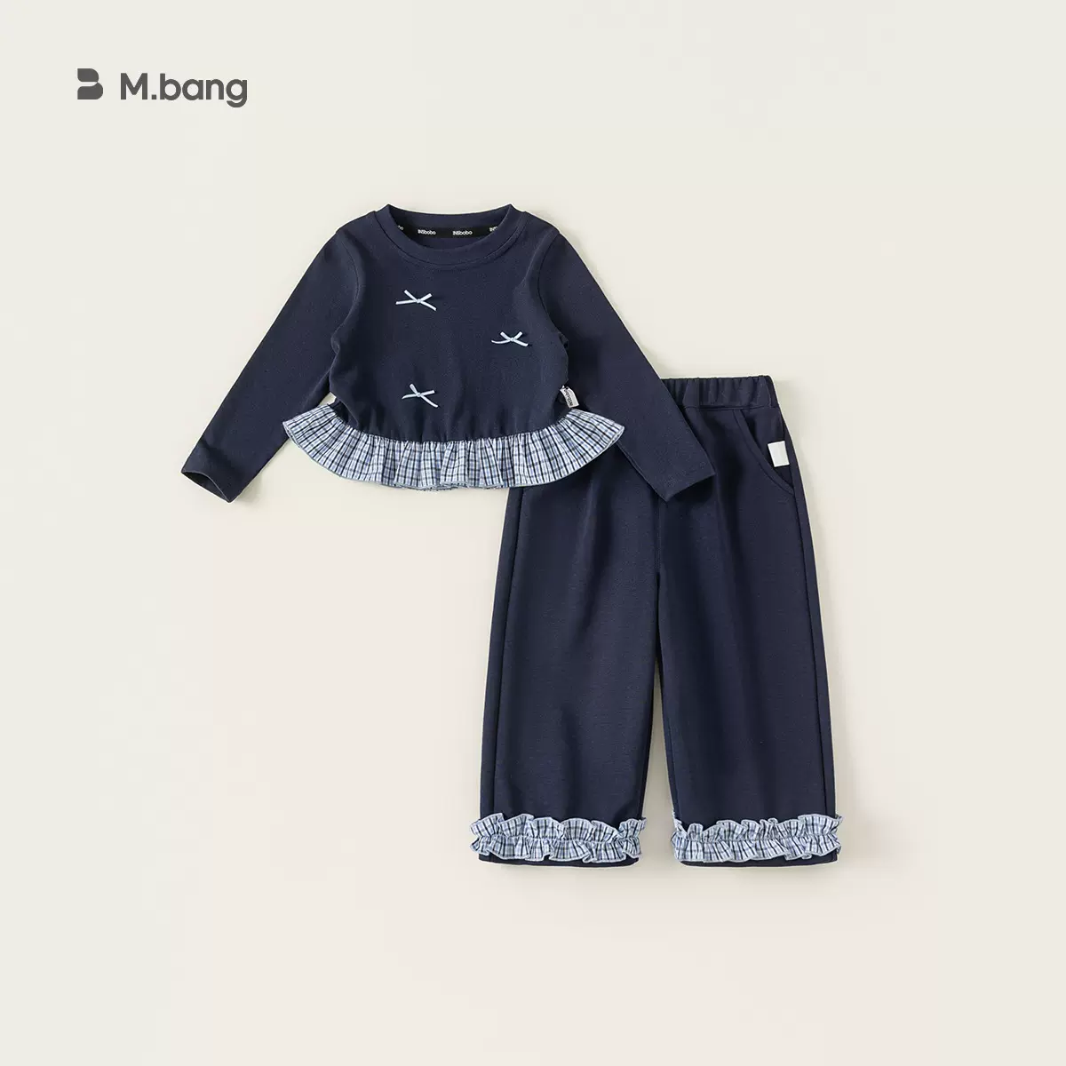 邦选童装新款秋装女宝宝衣服花边裤秋季长袖儿童两件套女童套装