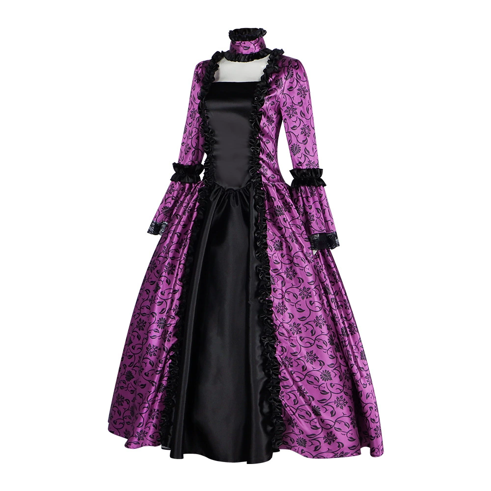 Retro skirt, long dress, cosplay, European style, halloween
