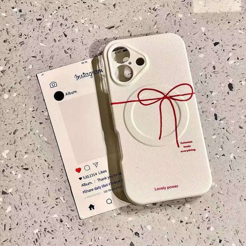 Cinta magnética de una sola concha-fondo blanco lazo yt