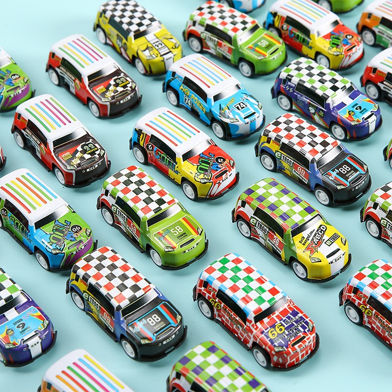 Tiktok Popular Alloy Pull-Back Mini Car Children's Toy Car Wholesale Street Stall Model Crash-Resistant Simulation Car
