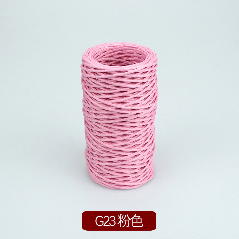 50m / 100m fabricantes de cuerda de papel con alambre de hierro al por mayor 1mm / 2mm diámetro de cuerda de papel hecha a mano DIY