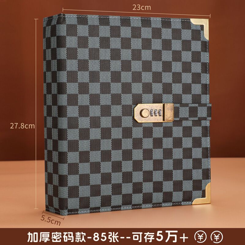新款10万5万存钱本现金收纳册轻奢钱币纪念币收藏册压岁钱攒钱本|undefined