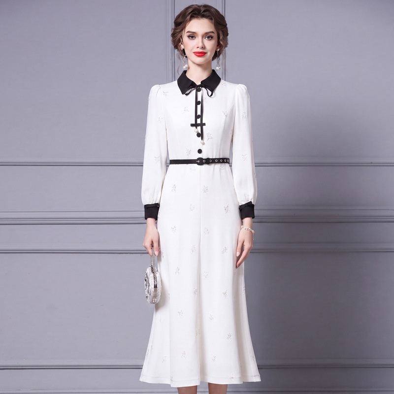 Zhili Designer's Gentle Long-Sleeve Dress 2026, Extremely Stylish New Autumn Outfit for Semi-Formal Occasions, Long Dress Zhili Designer's Gentle Long-Sleeve Dress 2026, Extremely Stylish New Autumn Outfit for Semi-Formal Occasions, Long Dress