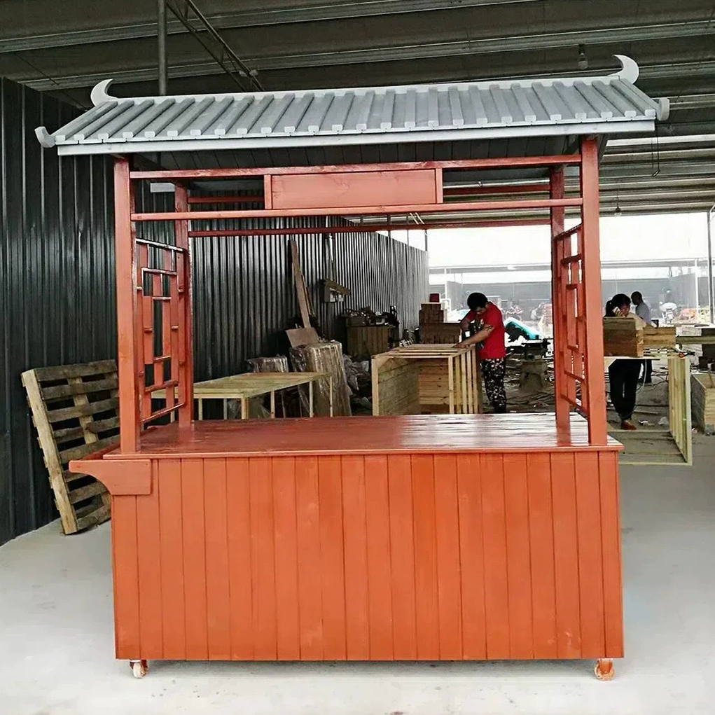 Торговый центр антикварная тележка для киосков Древний город живописное место мобильный киоск ночной рынок киоск антикоррозийный деревянный автомобиль для закусок