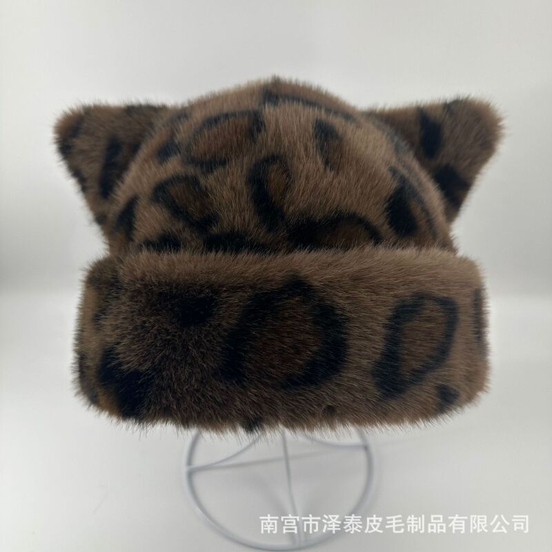 小精灵可爱小熊耳朵毛绒帽女冬季保暖减龄护耳帽百搭套头帽小香风|undefined