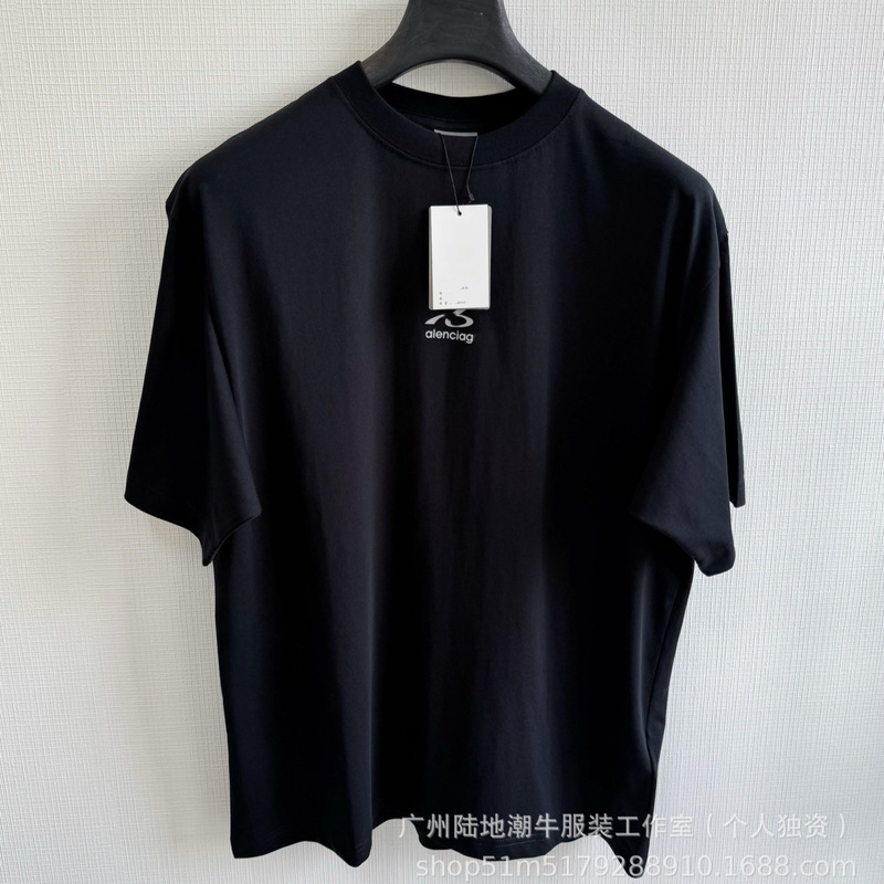 B Brand's New 26Ss High-Quality Reflective Print Round-Neck Short-Sleeve T-Shirt, Unisex Loose Fit B Brand's New 26Ss High-Quality Reflective Print Round-Neck Short-Sleeve T-Shirt, Unisex Loose Fit