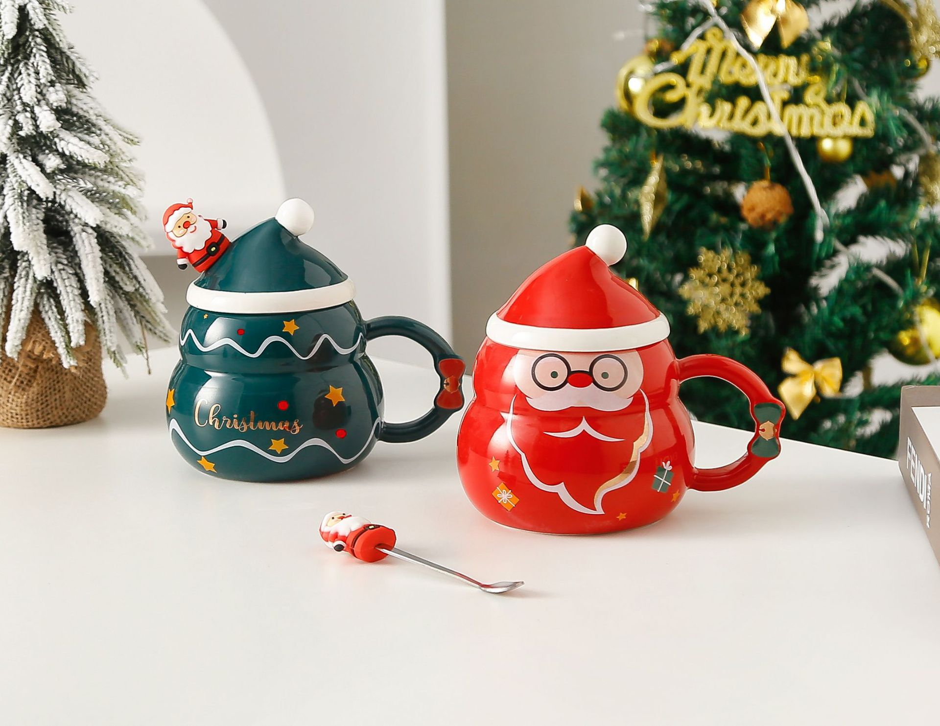 Christmas Cute Cartoon Ceramics Mug display picture 4