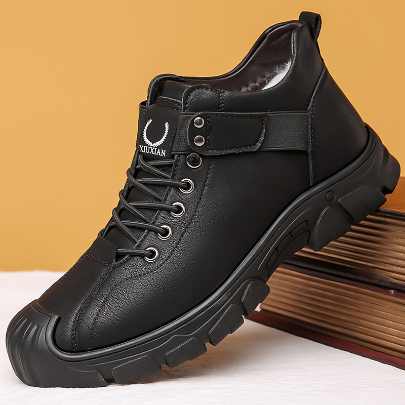 Men's demi-season keep warm non-slip shoes for leisure platform