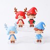 Christmas doll for boys and girls, red blue jewelry, decorations