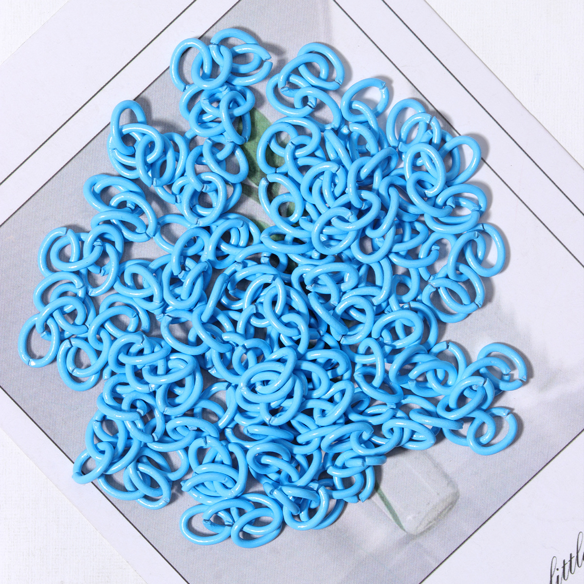 114#Sky blue/4-link chain