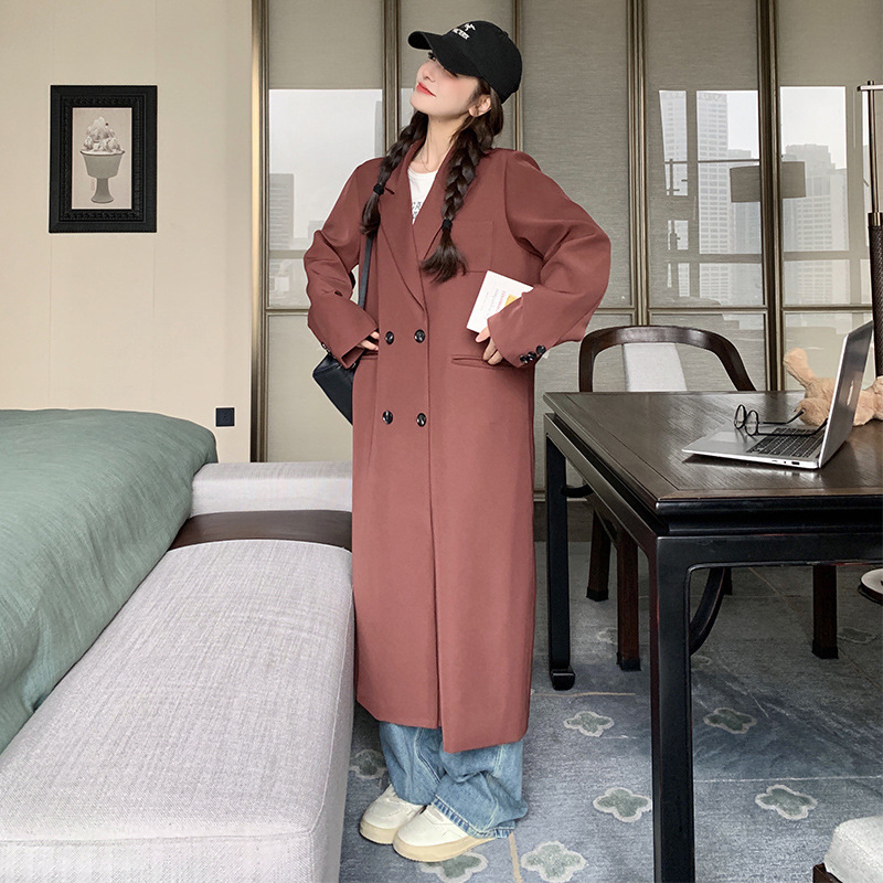 长款西装风衣外套女2025秋季新款今年流行爆款设计感超火休闲大衣|undefined