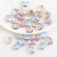 Новый 8X10MM кошачья голова поперечное отверстие стеклянный кулон DIY браслет ожерелье ювелирные аксессуары для оптовой продажи