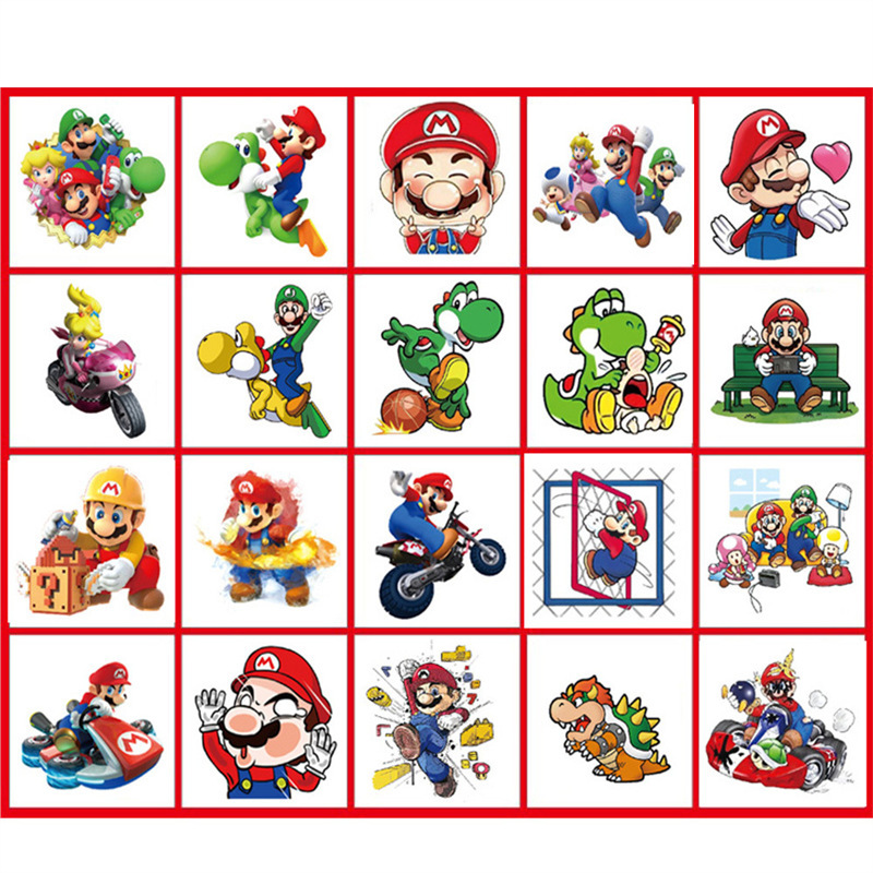 Cross-Border New Cartoon Tattoo Stickers Super Mario Tattoo Stickers Water Transfer Stickers Children's Birthday Party Gift Stickers Cross-Border New Cartoon Tattoo Stickers Super Mario Tattoo Stickers Water Transfer Stickers Children's Birthday Party Gift Stickers