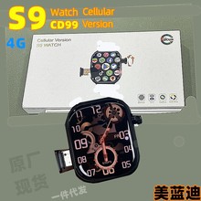 跨境CD99智能手表wifi/4G蜂窝插卡版180度旋转摄像头安卓系统S9