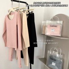 秋冬の新型カシミヤの絹糸の発熱の女性の保温のスーツは跡がないです。