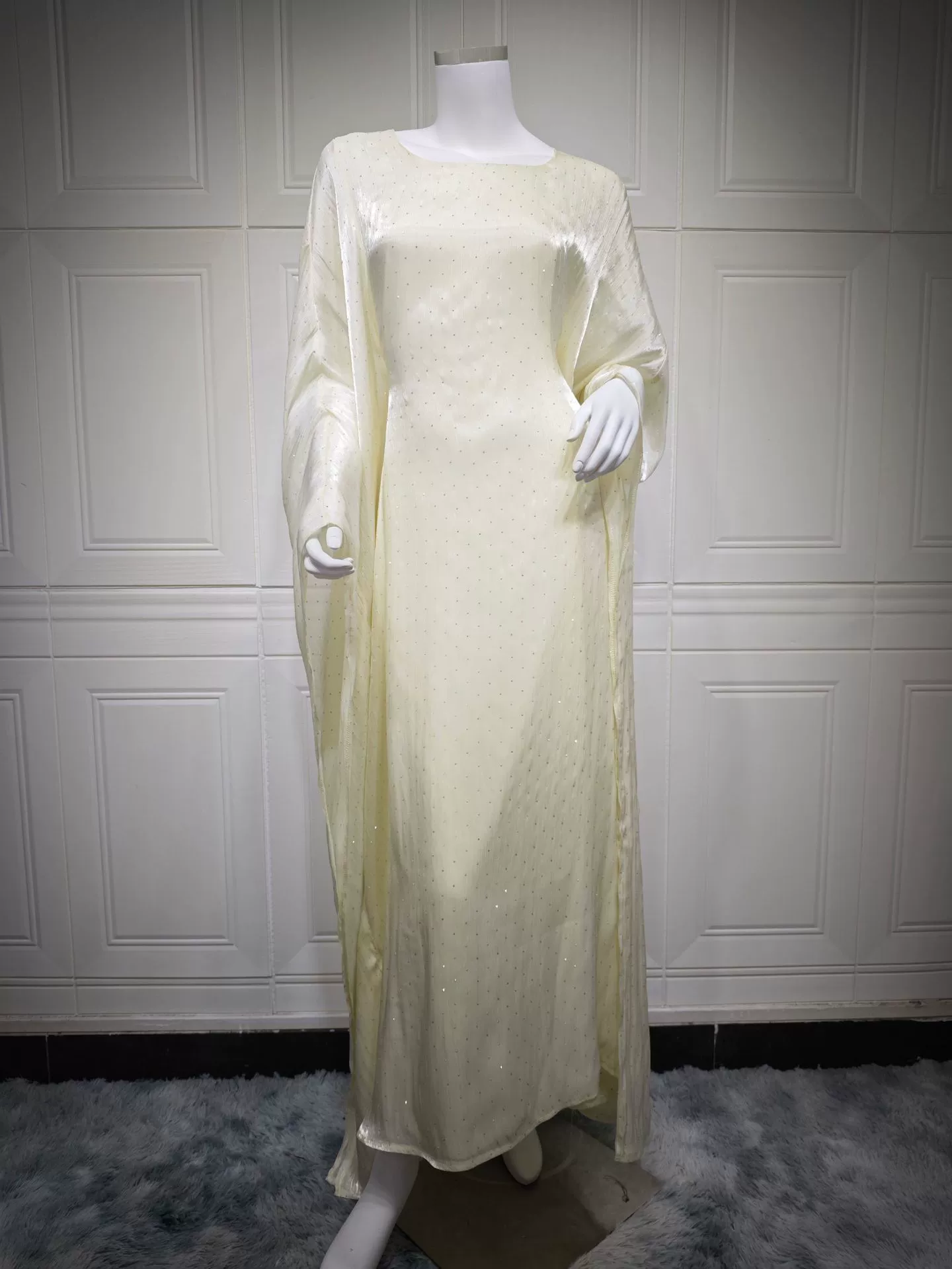 Абат Mq159modest — длинная элегантная роба, 100% полиэстер, абрикос или серый, размеры S–XXL