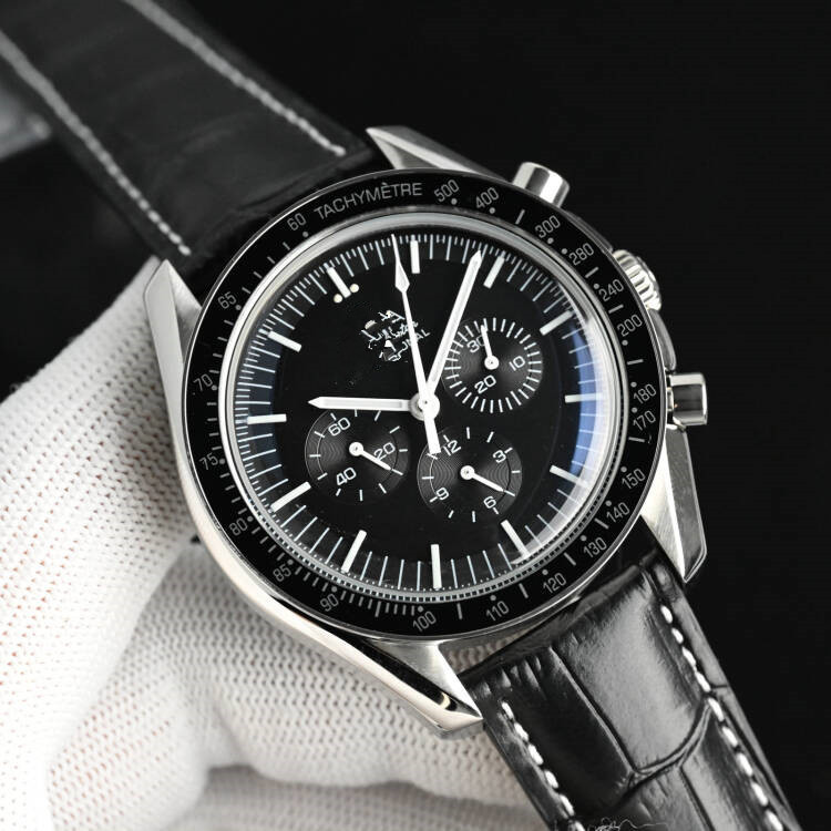 Speedmaster Moon Phase Series Men's Watch Moon Phase Chronograph Scratch Resistant Wear Resistant Fully Automatic Mechanical Men's Waterproof Watch