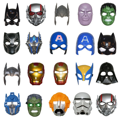 Halloween Makeup Dance hero Alliance cosplay Captain America luminescence Vocalization Shield Hulk Mask