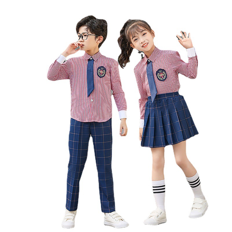 Nuevo uniforme escolar de jardín de infantes para niños foto de graduación 61 uniforme de rendimiento de coro uniforme de clase de estudiante de escuela primaria traje de falda de Liga