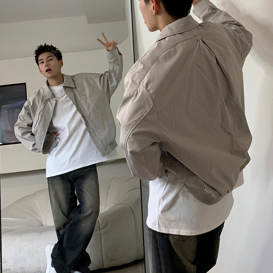 Versión coreana de la marca de moda estadounidense de moda 2024 chaqueta de diseño de alta costura irregular chaqueta de diseño de nicho