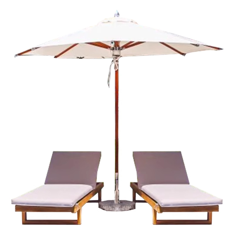 Silla de teca al aire libre piscina cama de reclinación villa patio al aire libre impermeable al sol spa hotel silla de playa