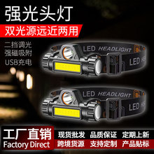 强光头灯长续航锂电LED户外头戴式磁吸电筒充电骑行露营夜钓头灯