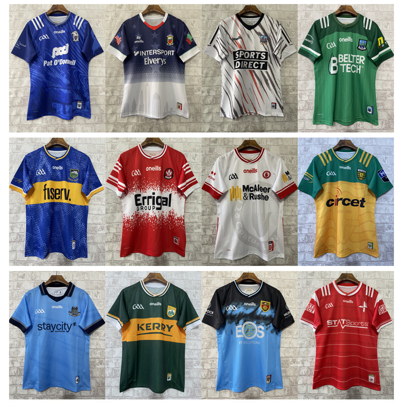 2024 Gaa Series Jersey Men's Short-Sleeved Sports Shirt Rugby Uniform Men's T-Shirt Vest Sleeveless Wholesale New Style 2024 Gaa Series Jersey Men's Short-Sleeved Sports Shirt Rugby Uniform Men's T-Shirt Vest Sleeveless Wholesale New Style