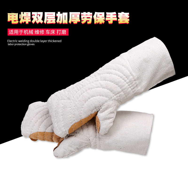 HEEPON 단열 방지 스케일 장갑 오븐 고온 두꺼운 주방 베이킹 손 답답한 캔버스 산업용 보호 장갑