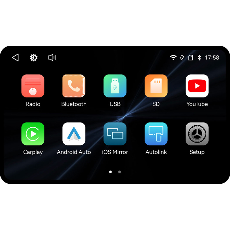 Car-Mounted Versatile Frame Large-Screen Mp5 Player Wireless Carplay Android Auto Bluetooth Radio Linux