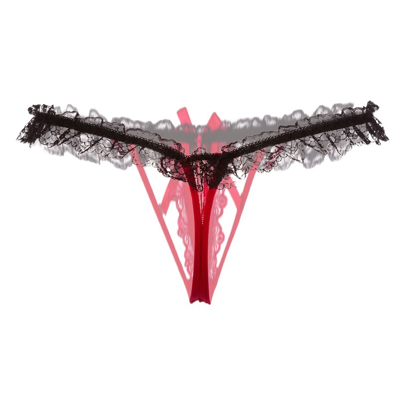 Ropa interior japonesa sexy de los hombres en forma de T encaje seductor transparente JJ conjunto sexy Pantalones de mujer falsos más ropa interior de color de tamaño