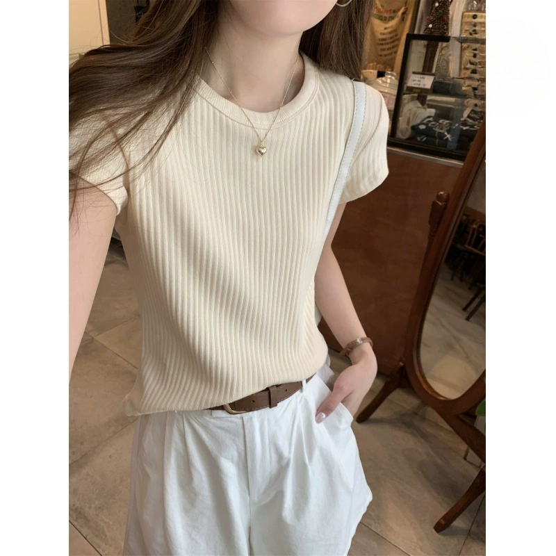 Дизайн Ямная рубашка с круглым вырезом с короткими рукавами