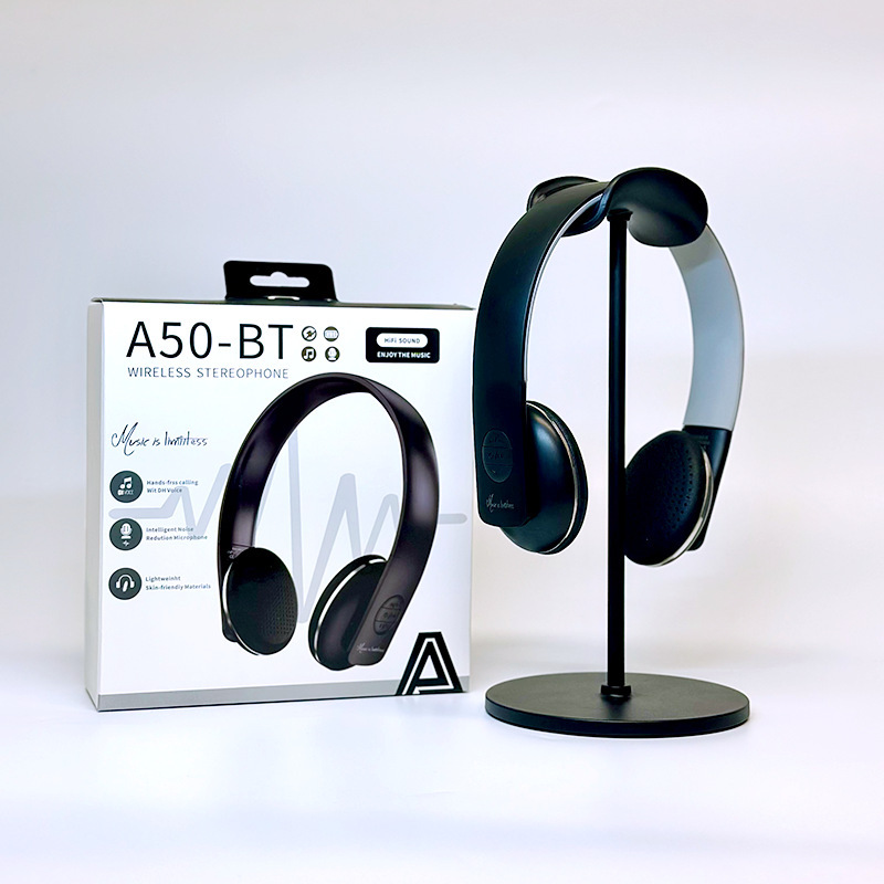 Nuevo retro estilo americano auriculares bluetooth A50 - BT estéreo inalámbrico deportivo carrera de larga duración image 6