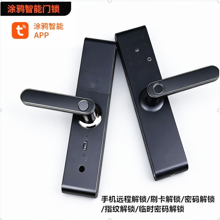 Cerradura Electrónica de Huella Dactilar WiFi Tuya de Aleación de Aluminio con Contraseña para Puerta Interior y Oficina