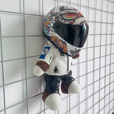 Motosiklet dəbilqələri Agv Motorcycle Gift Racing - height-28cm-white-bearm-awakening-lion-upgraded-internal-buckle