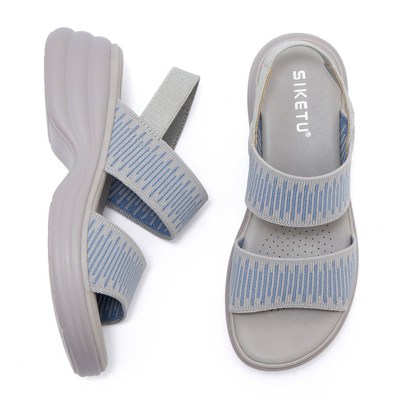 Dép sandal nữ đế dày quai chữ V mùa hè chống trượt — Màu đen, Màu xám, Màu mơ chi tiết 30