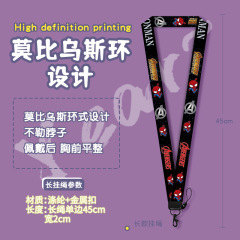 卡通蜘蛛俠波浪卡套公交地鐵門禁卡套帶長掛繩掛脖學生校牌證件套