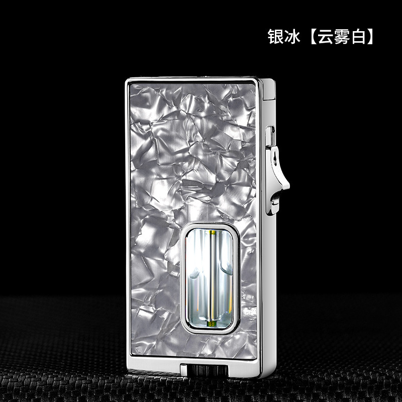L2509重力感应多种点火方式超宽明火可视气窗充气打火机直播爆款|undefined