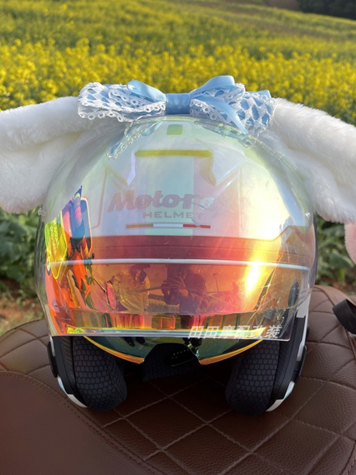 Helmet Decoration Cat Ear Yugui Dog Hairpin Hairband Accessories Electric Vehicle Motorcycle Motorcycle Rabbit Ear Detachable