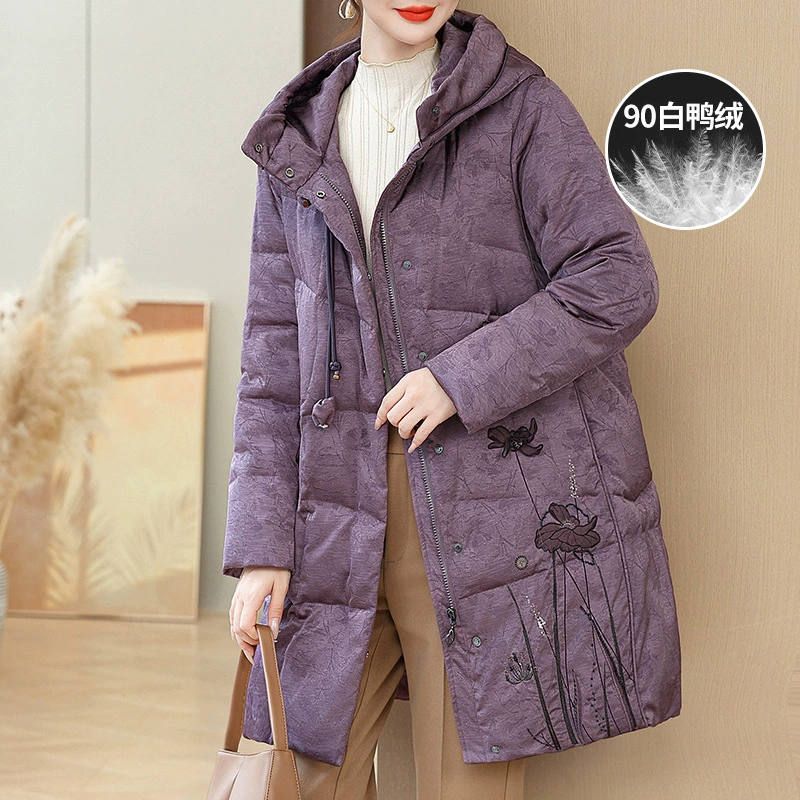 2024 мама пуховик средней и длинной куртки для пожилых людей