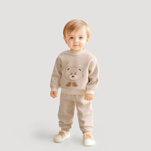 秋季男童套装加厚秋冬加绒保暖卫衣小孩衣服婴儿套装A类安阳童装