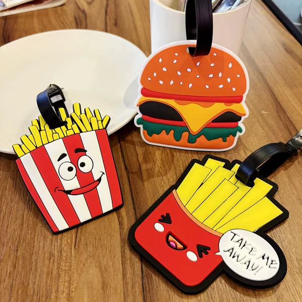 Foreign Trade Hot-Selling French Fries, Burgers, Luggage Tags, Boarding Passes, Bus Cards, Anti-Loss Labels, Identification Tags, Wholesale