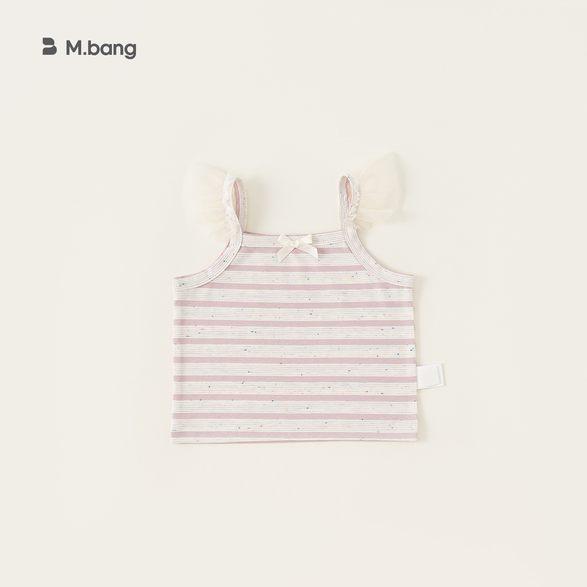 Youbao ropa para niños ropa de verano para niñas tops de manga voladora para niños pequeños y medianos tops de lazo para niños tirantes a rayas en contraste