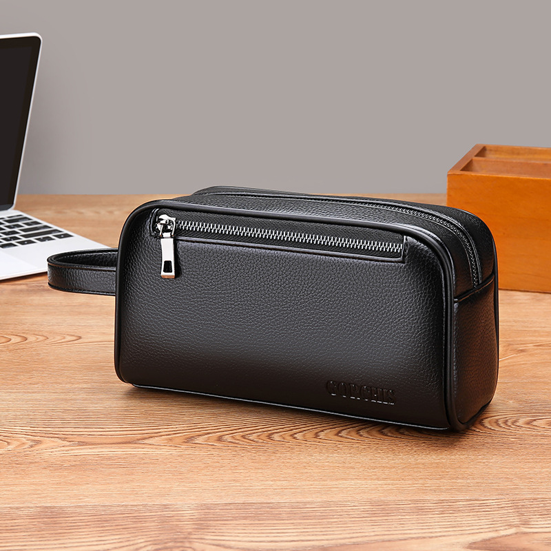 Cross-Border Popular Men's Clutch Bag with Lock, Anti-Theft, Large-Capacity Business Casual Handbag, Soft Leather Multi-Pocket Clutch Bag Cross-Border Popular Men's Clutch Bag with Lock, Anti-Theft, Large-Capacity Business Casual Handbag, Soft Leather Multi-Pocket Clutch Bag
