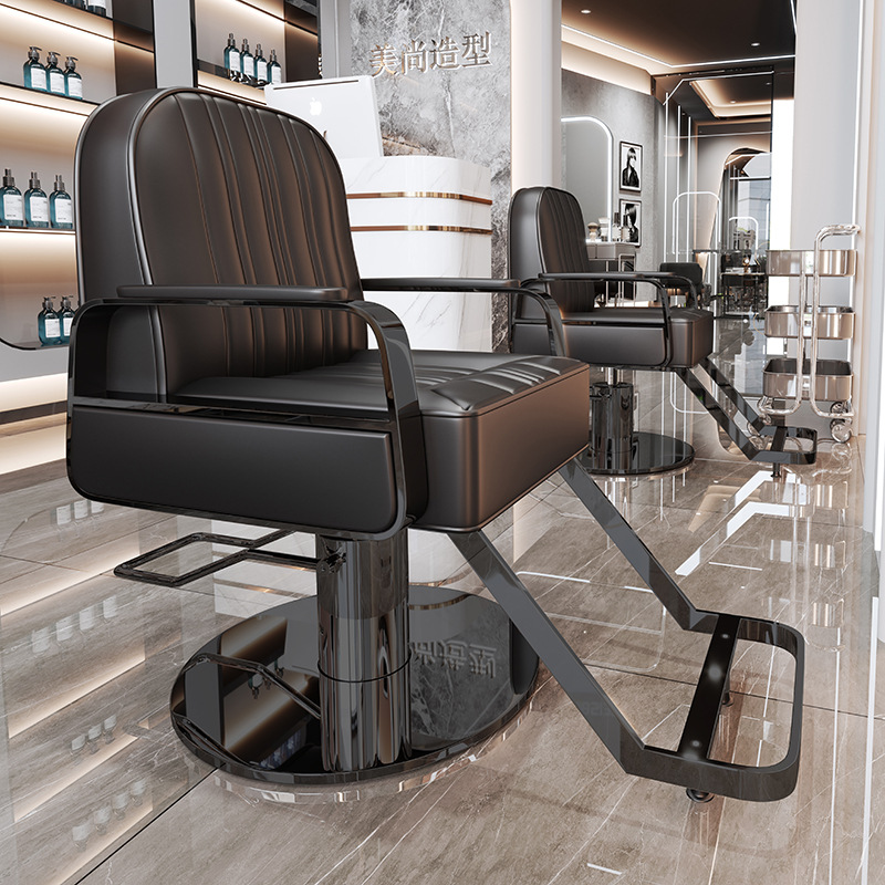 La peluquería de alta gama puede bajar la silla de peluquería, la silla de corte de pelo de teñido en caliente giratorio de elevación especial para la peluquería de alto perfil, simple image 43