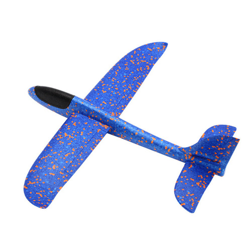 48CM large luminous hand-thrown airplane, 10 lights, three-speed adjustable mode airplane model, children's educational toy